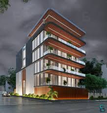 Contemporary multi-storey builder floor with glass balconies and modern design in DLF Phase 1, Gurgaon.